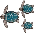 Bucherry 3 Sizes Wooden Sea Turtle Wall Decor Turtle Wall Art,Wood Color by Bucherry
