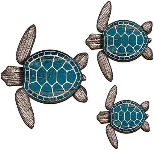 Bucherry 3 Sizes Wooden Sea Turtle Wall Decor Turtle Wall Art,Wood Color by Bucherry