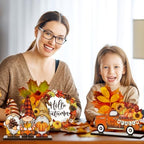 Wenqik 6 Pcs Fall Wooden Table Decorations for Home and Office, Harvest - Image 6