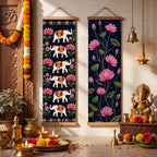 Gilprop 2 Pcs Indian Wall Art Hanging for Diwali Navratri Pooja Decoration by Gilprop