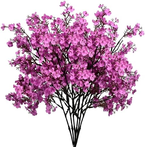 Mandy's 6 Bundles Artificial Lavender Baby’s Breath Flowers by Mandys
