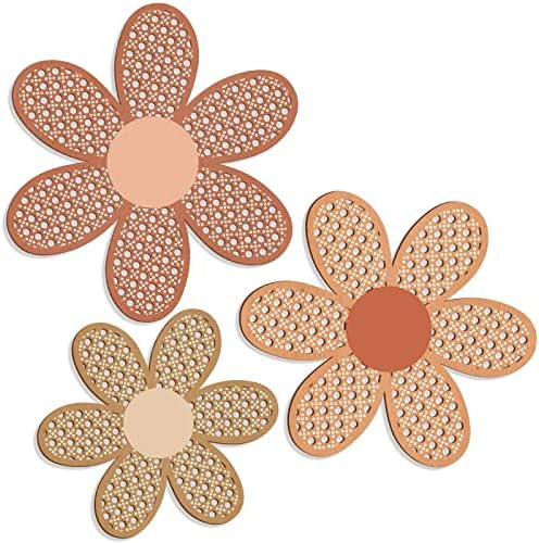 Maitys 3 Pcs Boho Daisy Flower Wall Decor Nursery Art, Fresh Color by Maitys