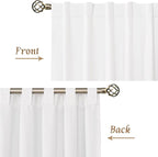 40 Inch Length Short White Linen Curtains - Image 8