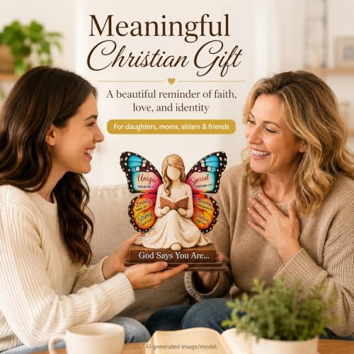Christian Gifts for Women, God Says You Are Butterfly Decor Desk Plaque - Image 5