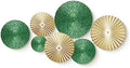TEIPAI Emerald Green and Gold Wall Decor for Bedroom, 7PCS Metal Wall Art by TEIPAI