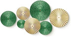 TEIPAI Emerald Green and Gold Wall Decor for Bedroom, 7PCS Metal Wall Art by TEIPAI