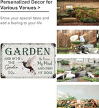 Bestylez Gardening Gifts Vintage Gardening Signs Into The Garden To Lose My Mind Metal Sign for Home Garden Greenhouse Living Room Bedroom Yard Cottage Outdoor Decor 8X12 Inch (3358) - Image 3