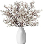 Babys Breath Artificial Flowers 6Pcs Fake Flowers Real Touch Faux Gypsophila Bouquet for Home Wedding Party Table Decor (White) by Bacucine