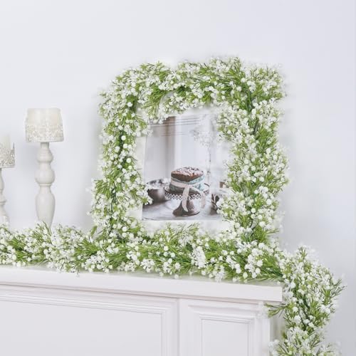 Dolicer 4 Pcs Babys Breath Artificial Flowers Vines Baby Breath Garland - Image 3