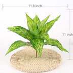 CATTREE Artificial Plants Outdoor Shrubs, Fake Agave Plant Faux Grass Plastic Leaves Greenery Bushes Home Decor Garden Wedding Party Decorations Indoor Yard UV Resistant Planter Filler - Yellow 4 Pack - Image 5