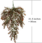 Artificial Hanging Vine, Faux Ivy Leaves Plastic Plants Greenery Fake Foliage Plant UV Resistant Vines Decor for Indoor Outdoor Home Kitchen Garden Office Wall Baskets Wedding Decoration Red 2 Pack - Image 5