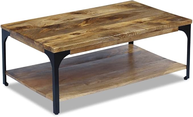 Solid Mango Wood Coffee Table - Image 5