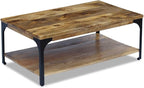 Solid Mango Wood Coffee Table - Image 5