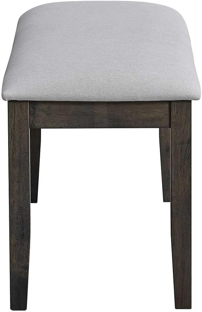 Acme Marit Transitional Wood and Fabric Dining Bench in Gray - Image 5