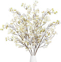 Sggvecsy Artificial Cherry Blossom Flowers 4 Pcs Faux Cherry Blossom Stems Faux Silk Cherry Blossom Branches 41’’ Fake Flowers Long Stems for Vase Arrangements Home Wedding Table Decor (White) by Sggvecsy