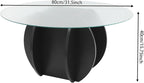 Round Glass Coffee Table for Living Room - Image 3
