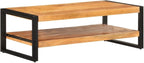 Coffee Table 47.2"x23.6"x15.7" Solid Acacia Wood, Side Table, Center Table - Image 8