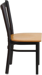 Flash Furniture 2 Pack HERCULES Series Black Vertical Back Metal Restaurant - Image 6