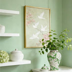 11″ Green Ginger Jar Traditional Peony Temple Jar Home Accent Piece - Image 5