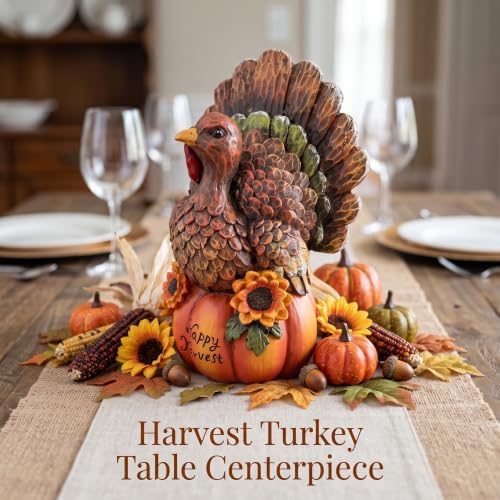 Thanksgiving Table Decor Fall Harvest Turkey Figurine for Home Decro - Image 4
