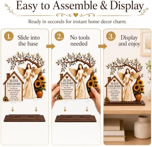 Housewarming Guardian Angel Plaque, House Warming Gifts New Home for Women - Image 3