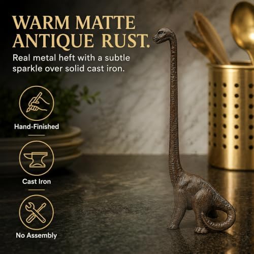 Wallcharmers Rustic Dino Paper Towel Holder & Metal Toilet Paper Stand - Image 5