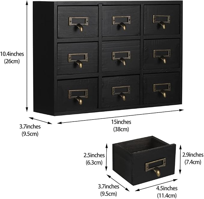 09 Drawers Apothecary Cabinet - Image 3