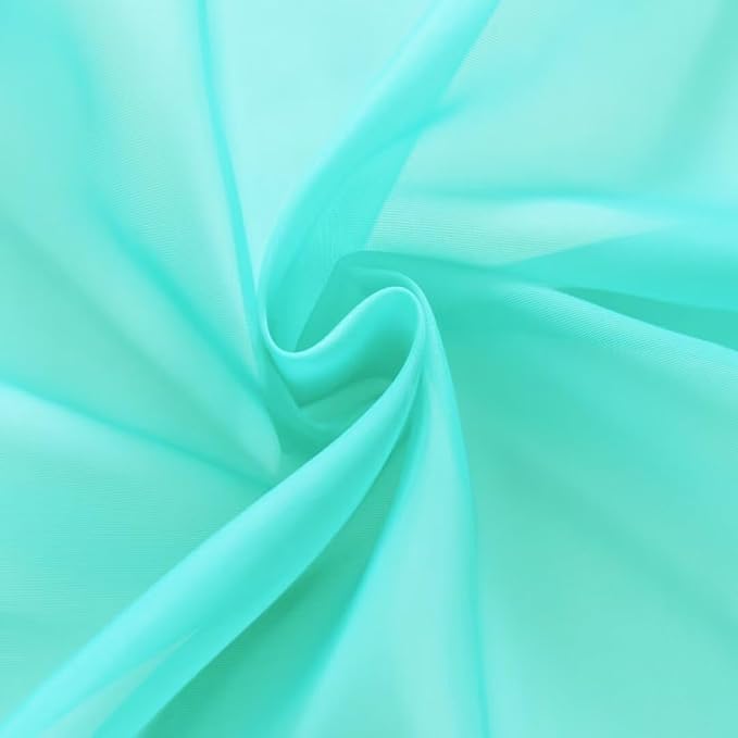 SpaceDresser Sheer Voile Window Treatment Rod Pocket Curtain Panels - Image 6