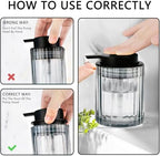 CERBIOR Bathroom Accessories Set, 4 PCS Glass Bathroom Set,Black Grey - Image 6