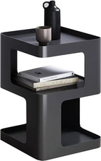 Modern Metal Side Table with Storage, Small End Table by BUZUEYModernmetalfurniture
