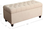 Homepop Home Decor | Tufted Ainsley Button Storage Ottoman Bench - Image 3