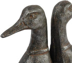 Creative Co-Op Decorative Distressed Cast Metal Duck Head Bookends, Black, Set of 2 - Image 4