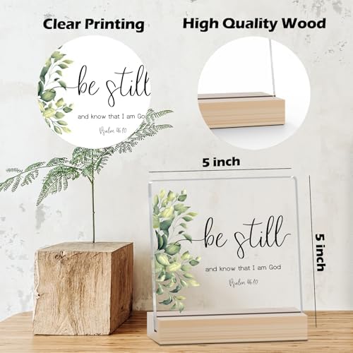 Farmhouse Decor, Acrylic Christian God Home Decorations, Aesthetic Entry Way Table Shelf Decor, Living Room Table Accessories, Boho Office Decorations For Work (01) - Image 2