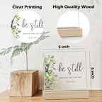Farmhouse Decor, Acrylic Christian God Home Decorations, Aesthetic Entry Way Table Shelf Decor, Living Room Table Accessories, Boho Office Decorations For Work (01) - Image 2