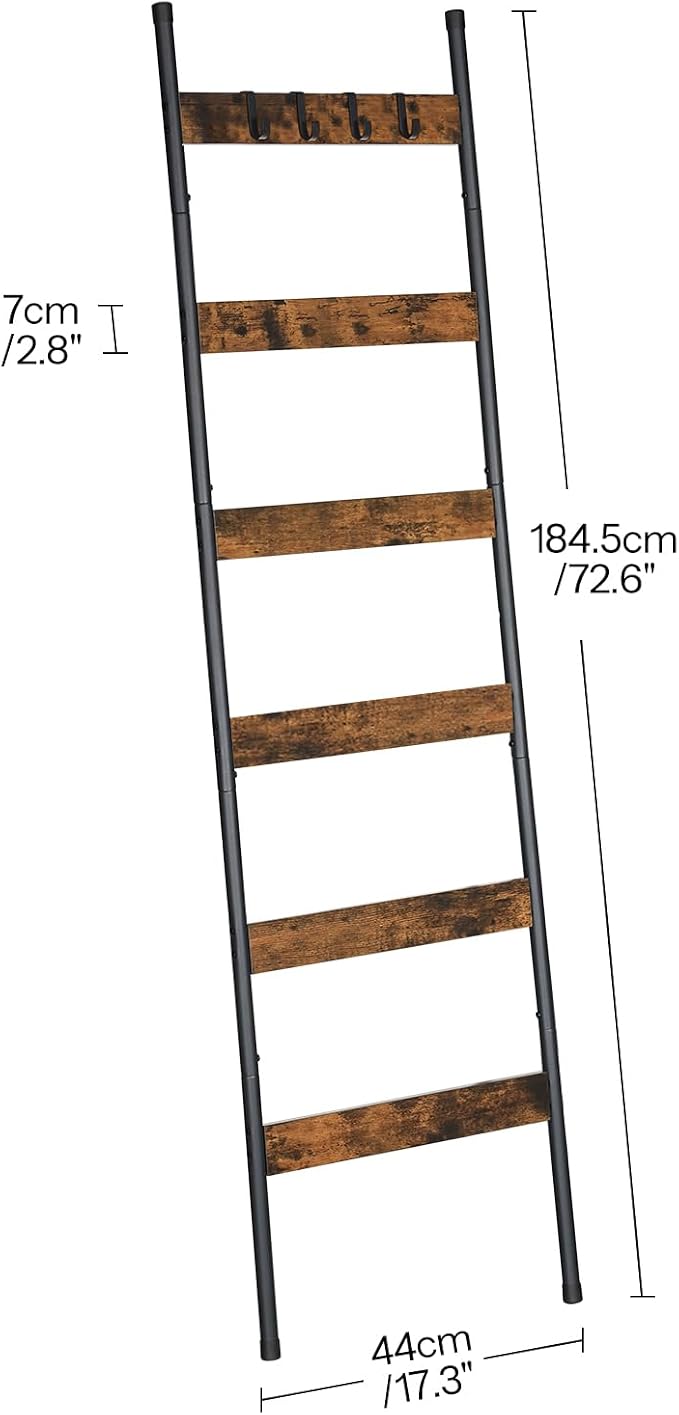 HOOBRO Blanket Ladder, 6-Tier Towel Rack - Image 2