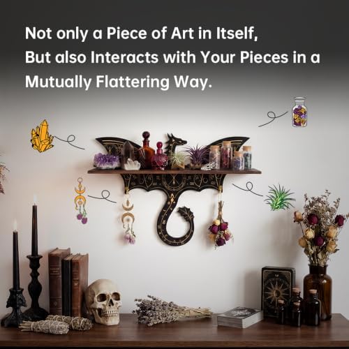 Dragon Shelf, Dragon Decor, Crystal Display Shelf, Gothic Fantasy Decor - Image 6