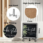 Home Decor, Farmhouse Be Still And Know That I Am God Shelf Decor For Living Room, Christian Gifts For Women Men, Entryway Tv Stand Fireplace Mantle Coffee Table Decoration (Still-13) - Image 2