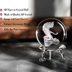 IFOLAINA 3D Tiger Crystal Ball Tiger Figurines in Crystal Ball 60mm Decor - Image 4