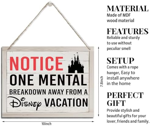 Funny Notice Sign, Farmhouse Home Wall Decoration Sign, Rustic Hanging Wood Plaque Sign, Decorative Wooden Wall Sign, Disney Decor, Wall Decor Art, Farmhouse Wood Sign - Image 2