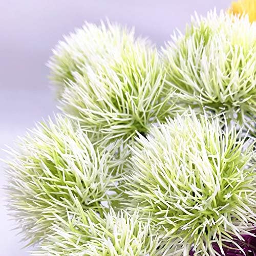 CATTREE Artificial Dandelion Flowers, Plastic Plants Shrubs Bushes Fake Grass Wedding Indoor Outdoor Home Garden Verandah Centerpieces Arrangements Party Decoration Planting Filler - White 10 Pcs - Image 5