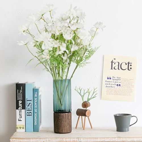 Artificial Daisy Flowers 12Pcs Artificial Flowers Silk Daisies with Stems Real Look for Home Wedding Garden Vase Decor (White) - Image 7