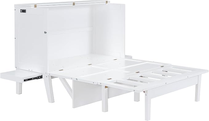 Harper & Bright Designs Full Size Murphy Bed, Full Murphy Cabinet Bed - Image 4