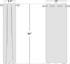 NICETOWN Natural Linen Doorway Curtains 80 inches Long, Grommet Thick Linen - Image 9