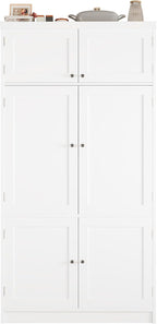 VilroCaz 80.1'' Tall Freestanding Kitchen Pantry Storage Cabinet Cupboard - Image 5