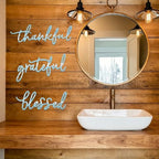 3 Pieces Thankful Grateful Blessed Letter Sign Metal Wall Decor - Image 3