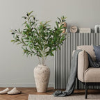 Leftover 4 Pcs 33.4'' Faux Tall Olive Branches for Vase Realistic,Tall Faux Greenery for Vase,Fake Plants,Eucalyptus Stems,Faux Stems for Centerpieces Decoration,Home Decor,Coffee Table Decor - Image 4
