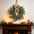 4 Pcs Mini Christmas Hanging Wreaths Artificial Cedar Cypress Pine Greenery with Pine Cones & White Berries Small Rustic Farmhouse Wreath for Cabinets Front Door Porch Window Wall Holiday Winter Decor - Image 7
