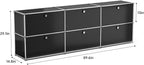 Modern Storage Cabinet Black H, Home Office Cabinet, Versatile Free-Standing - Image 3