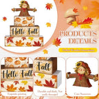 4 Pcs Hello Fall Decoration for Home Scarecrow Pumpkin Table Centerpiece - Image 3