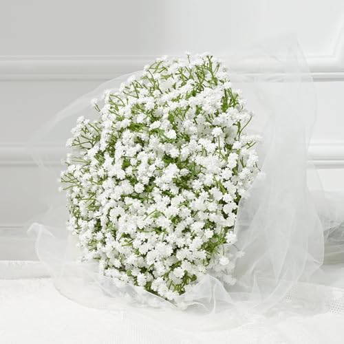 Dolicer 5 Pcs Babys Breath Artificial Flowers White Fake Babys Breath by DolicerLANDSCAPEQ